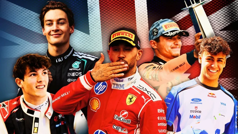 Pilotos britânicos F1 reunidos em Silverstone