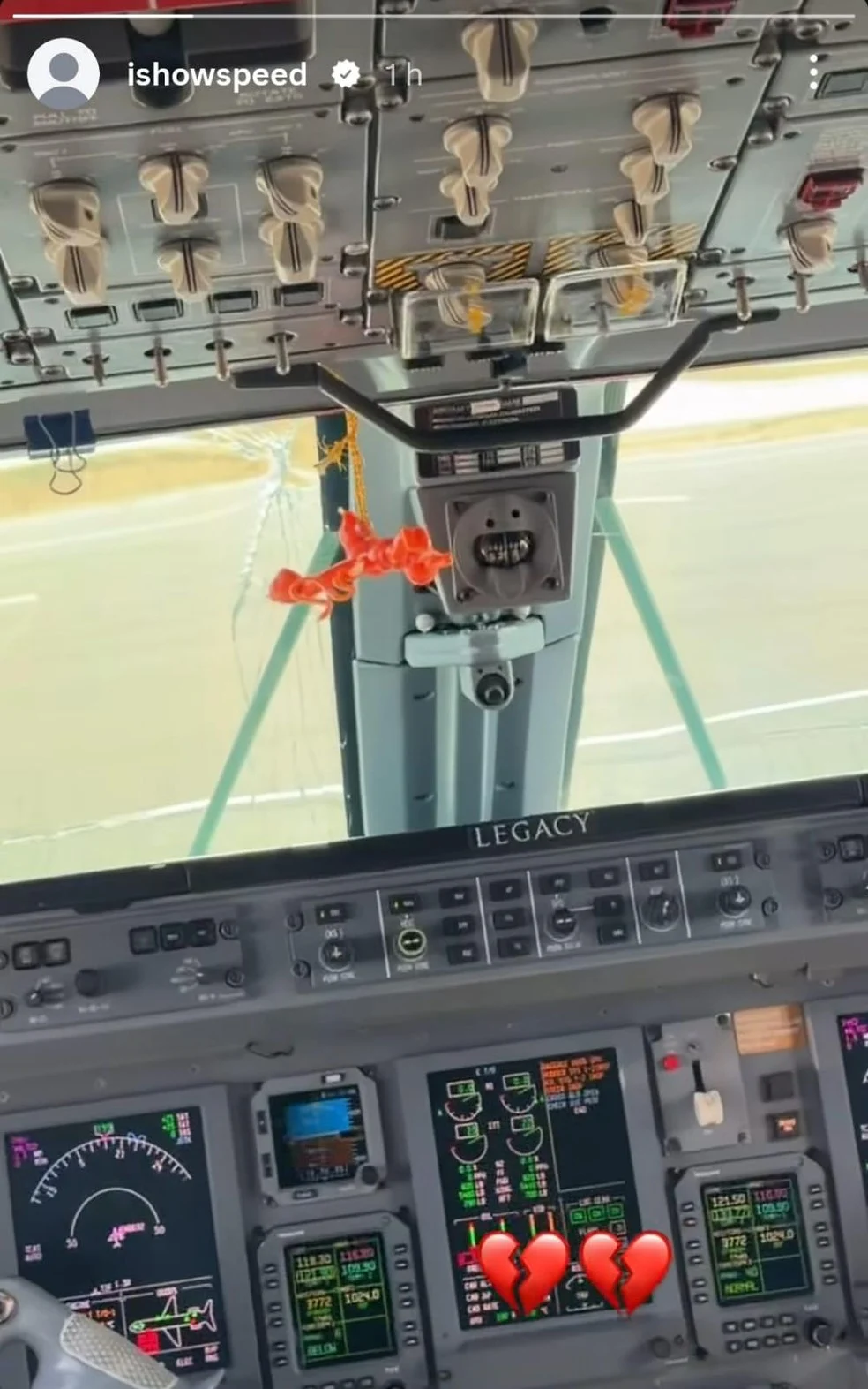 Rachadura no avião que impediu Speed perde jogo