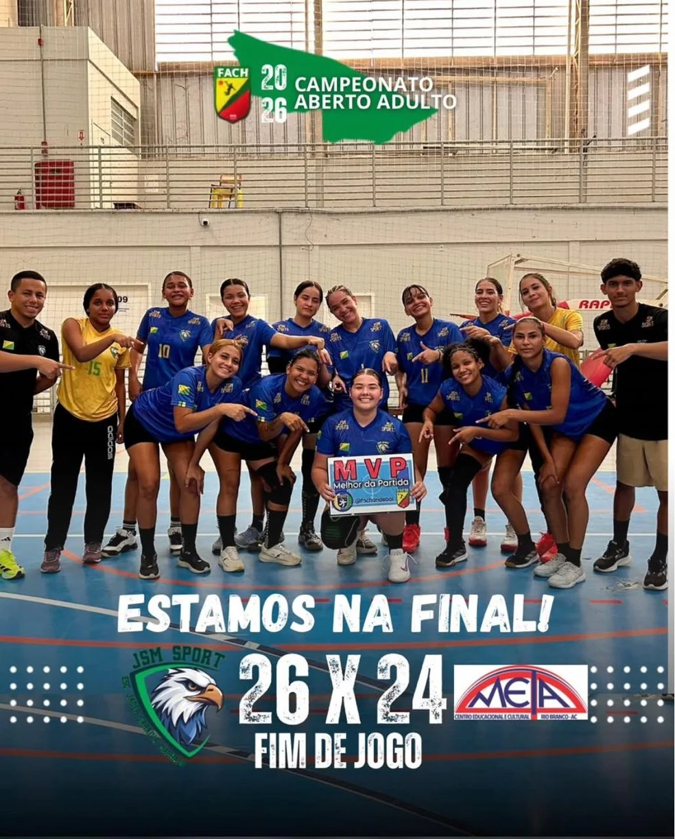 Jogo do Aberto de Handebol Feminino com Jader Saraiva