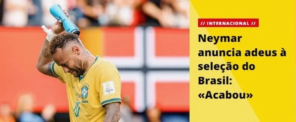 adeus de Neymar repercutido pela imprensa internacional