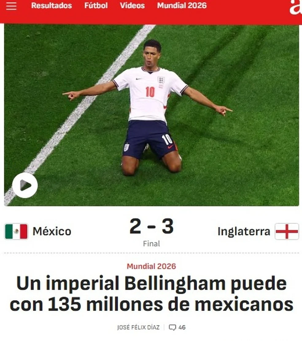 Jude Bellingham em destaque na imprensa internacional